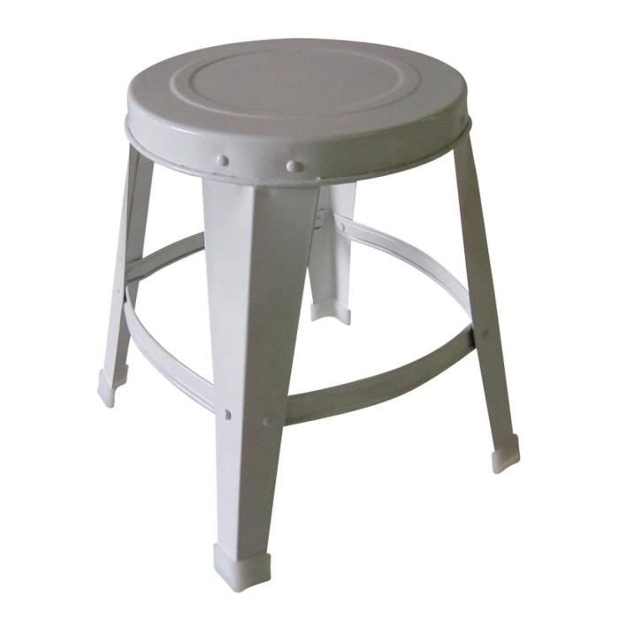 HOMEA Porte plante vintage Ø 19cm - Blanc