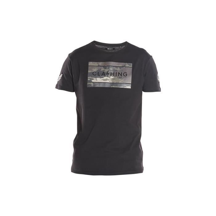 DEELUXE - CLASHING T-Shirt Noir Manches Courtes \