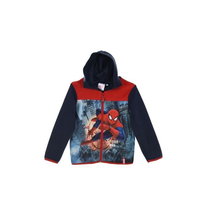 SPIDERMAN Veste polaire - Enfant garçon - Bleu marine