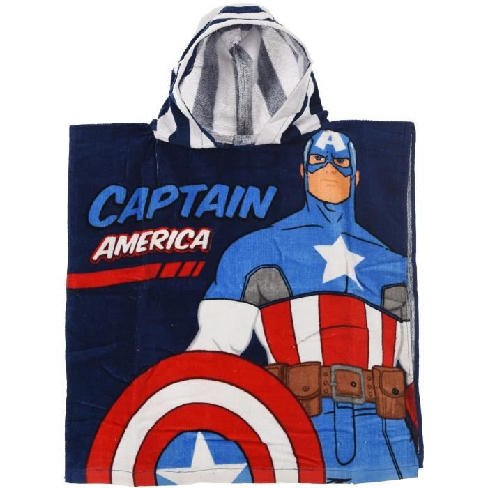 AVENGERS CLASSIC Cape de Bain Capuche Garçon 100% Coton Bleu