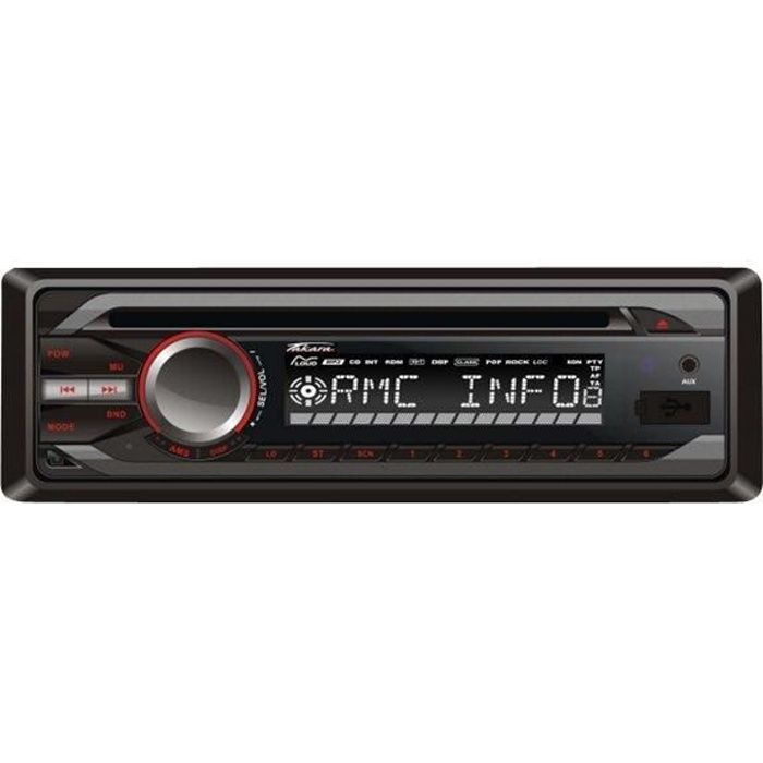 TAKARA CDU1755BT Autoradio CD Bluetooth Kit mains libres USB AUX AUR