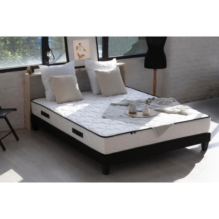 Ensemble AeroFresh 100% Français Matelas + Sommier 160x200 - 7 zones - Anti-transpiration