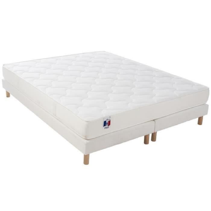 CONFORT DESIGN Ensemble matelas+sommiers 160x200cm 16cm mousse équilibré 25kg/m³