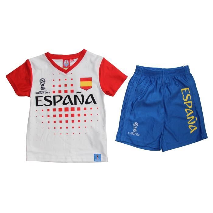 FIFA Espagne Tee-Shirt + Short Coupe Du Monde 2018 Blanc Enfant Garçon