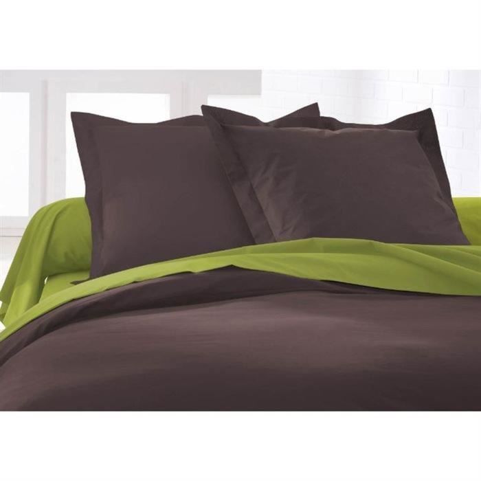 TODAY Lot de 2 taies d'oreillers 100% coton 75x75 cm cacao