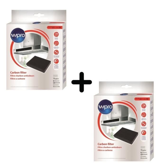 PACK WPRO - 2 X CHF15/1 Filtre de Hotte (ex MOD15) Type 15 300g/m² dim 225x210x30mm