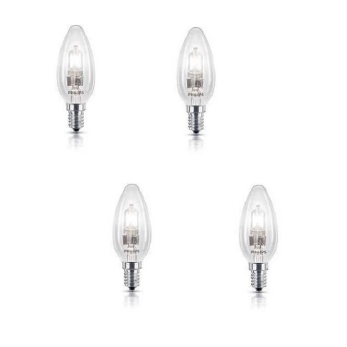 PHILIPS Lot de 4 ampoules Ecohalo E14 18 W équivalent à 23 W