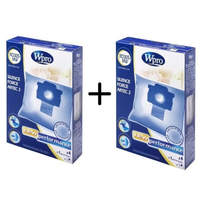 PACK WPRO RO305-MW Sacs pour aspirateur ROWENTA X2