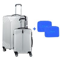 SET DE VALISES TRAVEL WORLD - Lot de 2 Valises Rigides Cabine et SET DE VALISES TRAVEL WORLD - Lot de 2 Valises Rigides Cabine et
