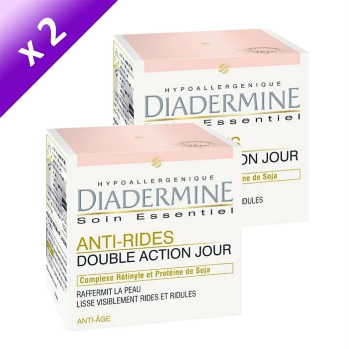 DIADERMINE Soin Jour Anti Rides Double Action x2   Achat / Vente SOIN