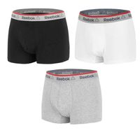 BOXER - SHORTY REEBOK Lot de 3 boxers noir/gris/blanc - Homme BOXER - SHORTY REEBOK Lot de 3 boxers noir/gris/blanc - Homme