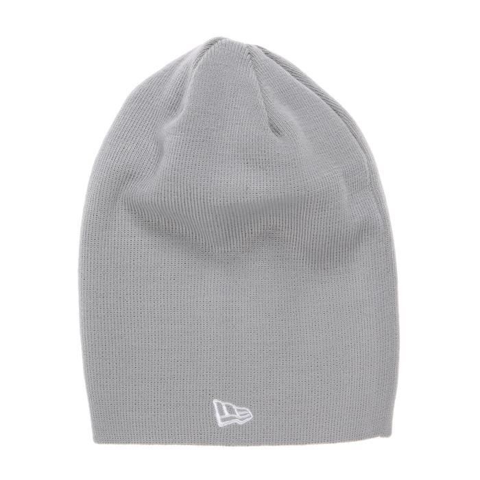 NEW ERA Bonnet Long Knit - Mixte - Gris