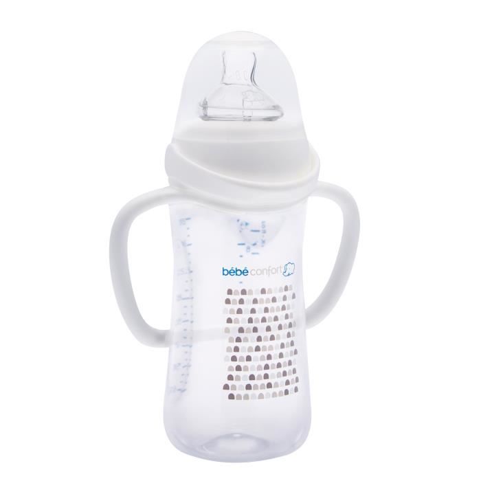 BEBE CONFORT Biberon Perfect Sense 270ml avec poignées - Little Valleys Blanc