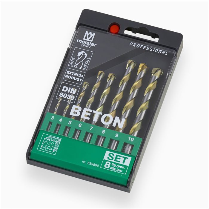 MEISTER Jeu de 8 forets béton