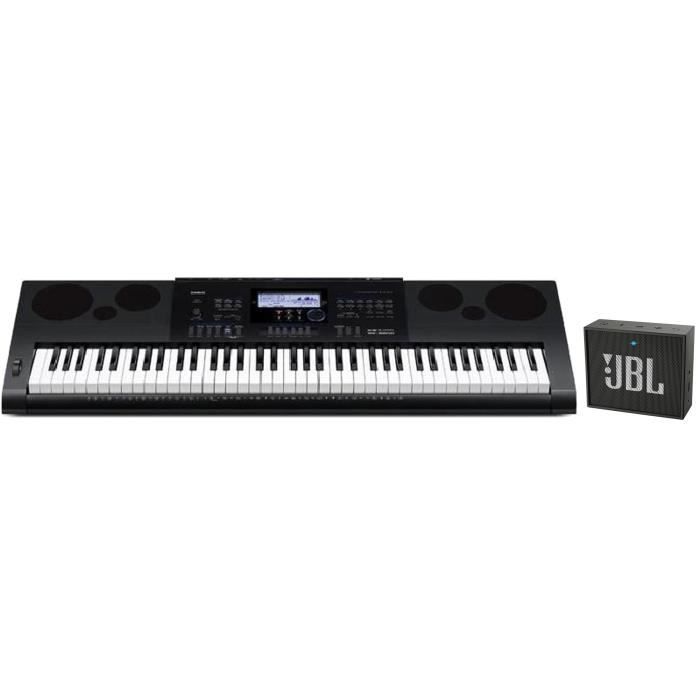 CASIO WK-6600 Clavier 76 Touches + JBL GO Enceinte Bluetooth - Noir