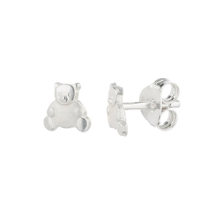 YSORA Boucles d'Oreilles Argent 925° Rodhié Enfant