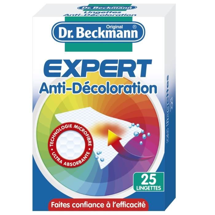 DR BECKMANN Lingettes anti decoloration microfibre x25