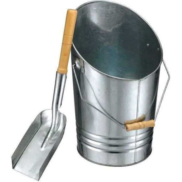 Récipient Métallique Jardin Seau Métal 15L Acier Galvanisé - Jardin, Chantier, Nettoyage Seau Pour Mortier