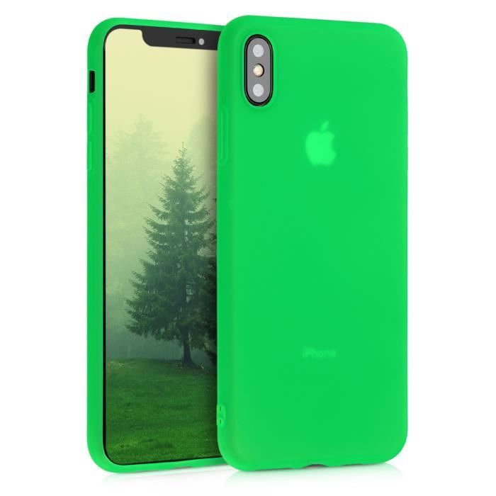 coque silicone iphone xs vert