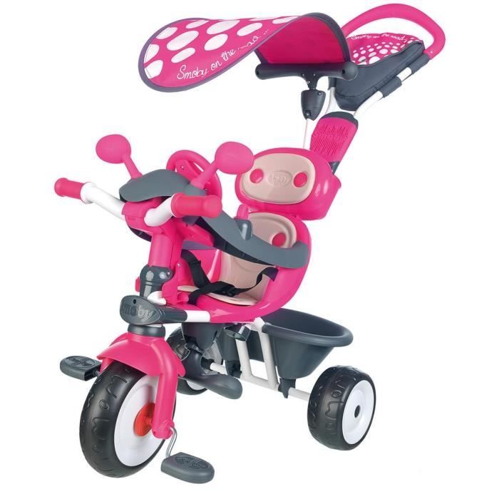 SMOBY Tricycle Baby Driver Confort Evolutif Rose Achat / Vente