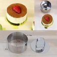 Pour Cuisine Cuisson Pâtisserie Cercle Outil de Coupe Gâteau Anneau Cutter en acier inoxydable H