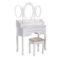 COIFFEUSE BROOKLANDS Coiffeuse + tabouret en bois massif et COIFFEUSE BROOKLANDS Coiffeuse + tabouret en bois massif et