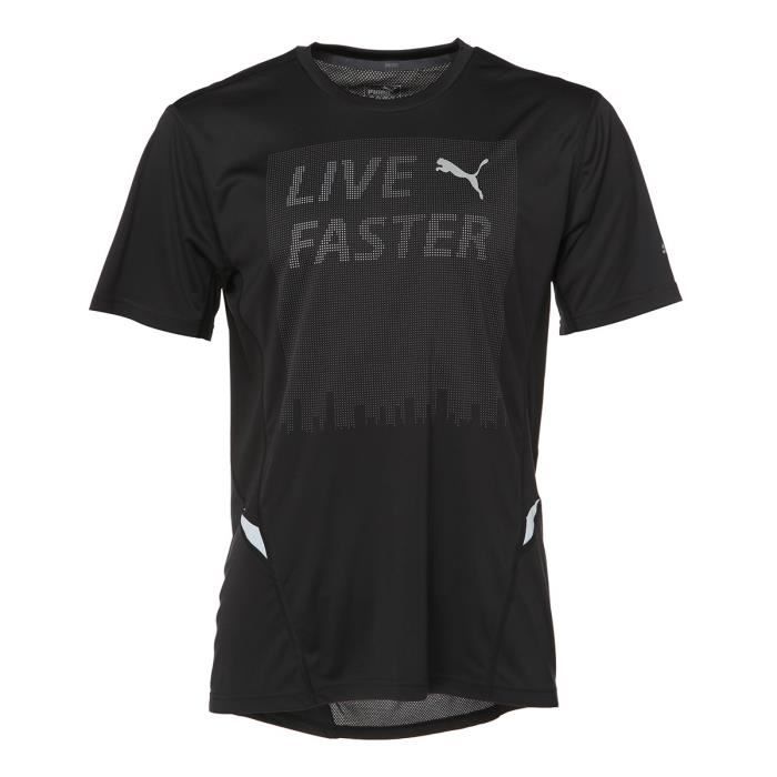 PUMA T-shirt NightCat Manches courtes - Homme - Noir