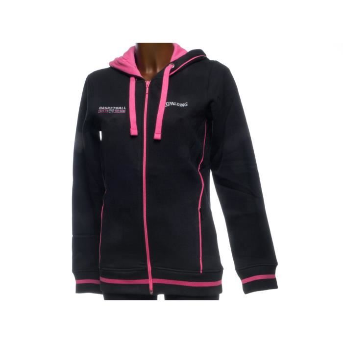 SPALDING Team Veste à capuche Femme - Noir/Rose