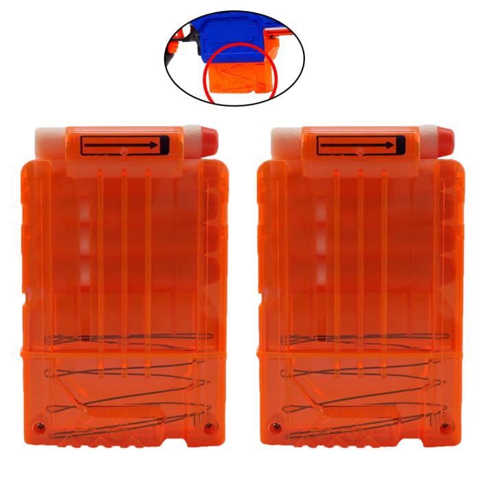 1 Jeu 2pcs 5 Rounds Chargeur Pour Nerf Nerf NStrike Elite Blaster