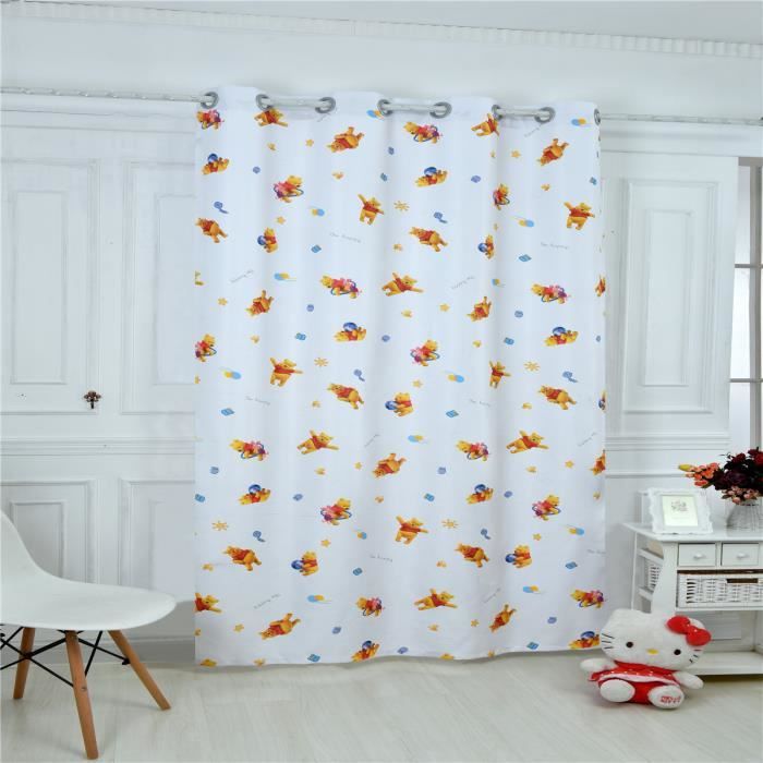 L&M® Rideau à œillets Winnie l\'Ourson enfant 140x260 cm,Rideau ... L&M® Rideau à œillets Winnie l\'Ourson enfant 140x260 cm,Rideau ...