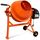 Bétonnière Électrique en Acier 0range 63L 220W 110