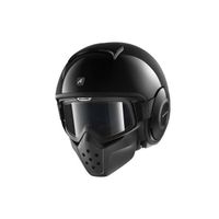 CASQUE MOTO SCOOTER SHARK Casque jet Drak Noir verni CASQUE MOTO SCOOTER SHARK Casque jet Drak Noir verni