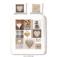 HOUSSE DE COUETTE ET TAIES GOOD MORNING Parure de couette Nature 100% coton - HOUSSE DE COUETTE ET TAIES GOOD MORNING Parure de couette Nature 100% coton -