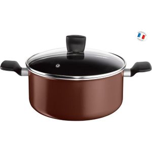 TEFAL Faitout avec Couvercle Aluminium Extra Brownie - 4,7 L - 24 cm - Rouge