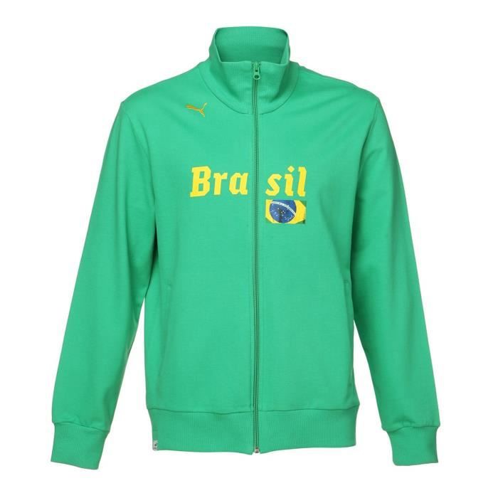 PUMA Veste Zippée Teams Brésil Homme - Vert
