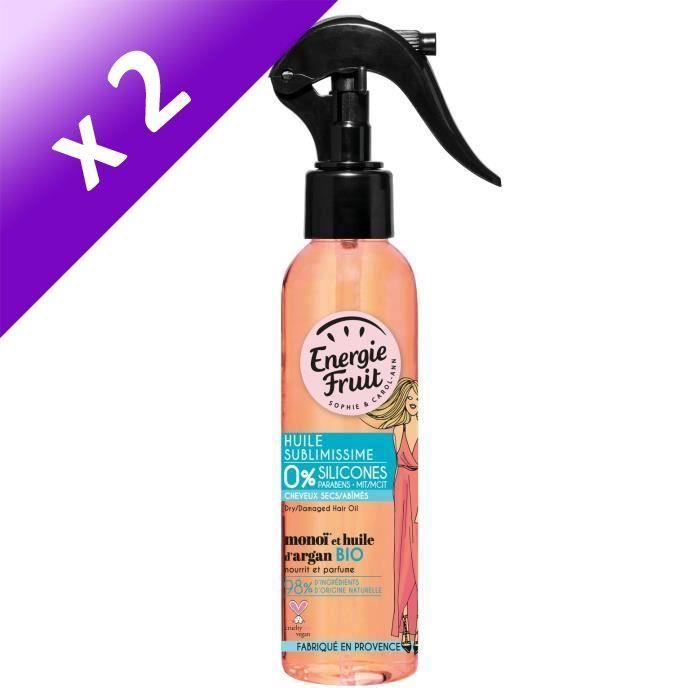 ENERGIE FRUIT Huile sans silicone Monoï - 150 ml (Lot de 2)