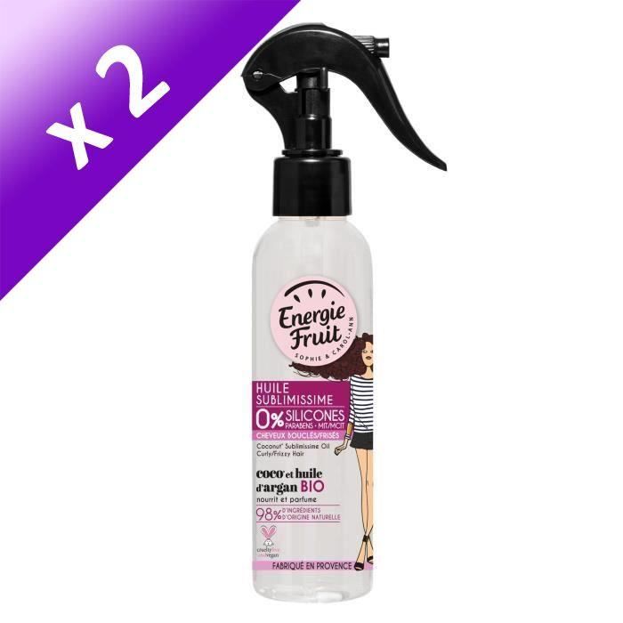 ENERGIE FRUIT Huile sans silicone Coco - 150 ml (Lot de 2)
