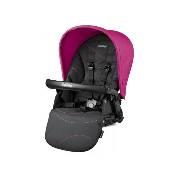 PEG PEREGO Bloc Pousette avec capote et bulle pluie - Rose