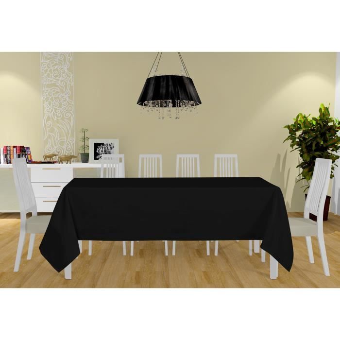 SOLEIL D'OCRE Nappe Alix - 160x270 cm - Noir