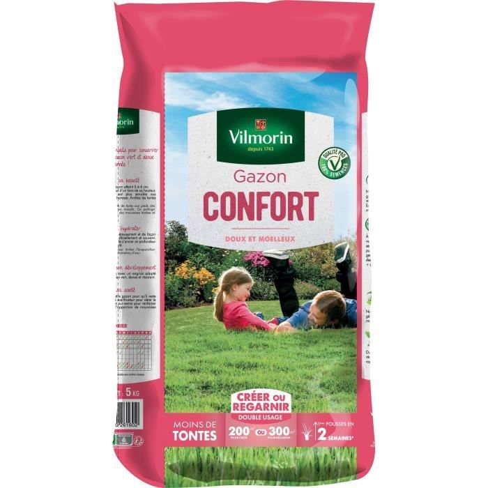 VILMORIN Semences de gazon Confort - 5 kg - 4462616