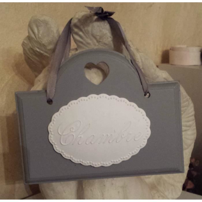 Plaque de porte « chambre » grise et blanche - Achat / Vente horloge ... Plaque de porte « chambre » grise et blanche - Achat / Vente horloge ...