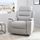 Fauteuil Relax Manuel Cuir de vachette CHLOE-Gris