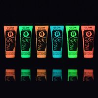 PAILLETTES CORPS UV Glow Lot 6x10ml Peinture Phospho Corps PAILLETTES CORPS UV Glow Lot 6x10ml Peinture Phospho Corps