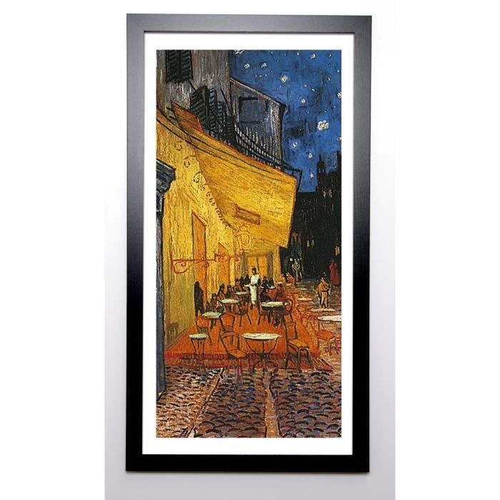 VAN GOGH Image encadrée Terrasse de Café La Nuit 57x107 cm Jaune