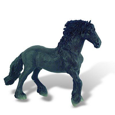 Cheval Frison entierFigurine peinte à la main.Dimensions  16.5 (L) x