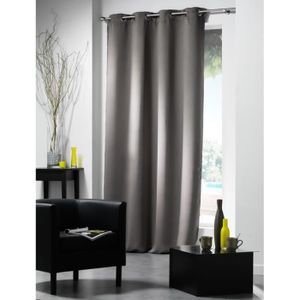 Rideau Occultant 140 X 250 Gris Clair Achat Vente Rideau