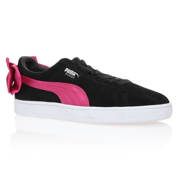 Puma Baskets Enfant Bow Suède Jr Noir nOwPk80