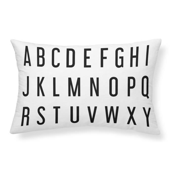 TODAY Coussin 100% coton Alphabet - 30x50 cm