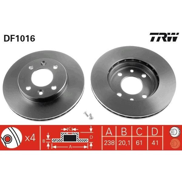TRW - Disque de frein (Composition/Emballage)