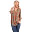Tops Carreaux Col Chemisier À Manches Blouse Longues Casual V Femme Nkn0PXwO8Z